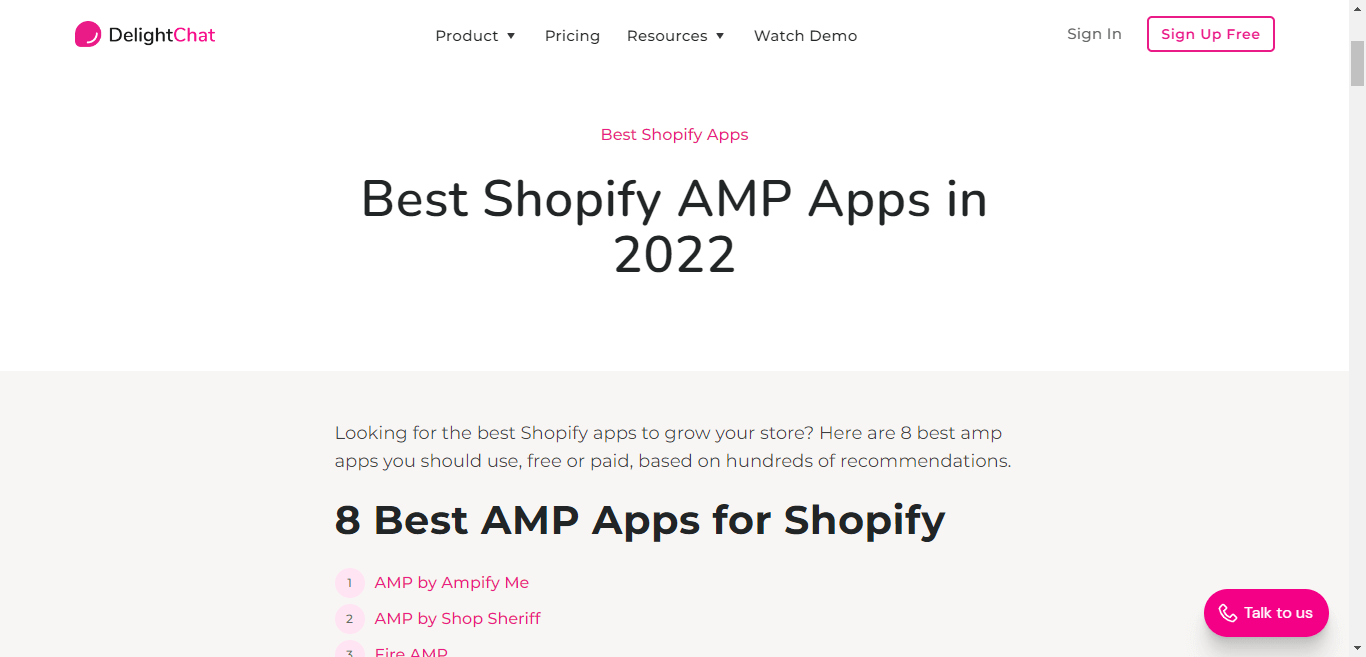 DelightChat area Best shopify apps screenshot